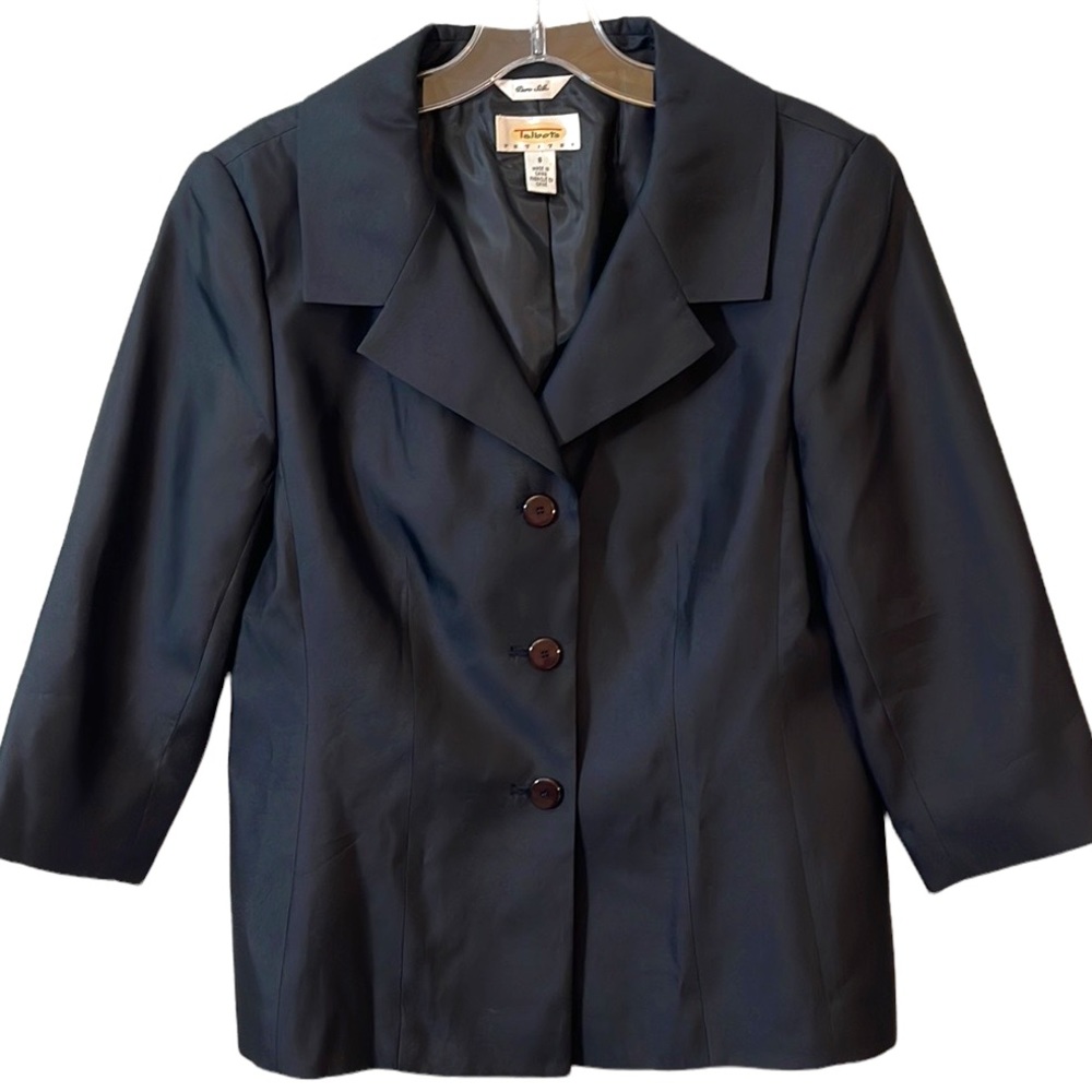 Talbots Petites Pure Silk Blazer Jacket